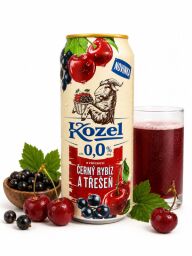 Velkopopovický Kozel Nealko Černý rybíz a Třešeň 500ml